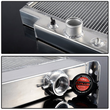 2 Row Aluminum Radiator Racing Coolant radiator Stop Leak Compatible For FORD F350 F250 SUPER DUTY DIESEL V8 1983-1994 1984 1985 1986 1991 1992