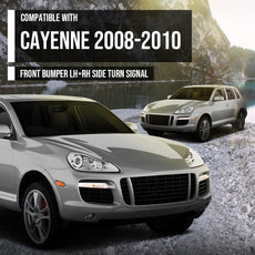 G-PLUS Front Bumper Turn Signal Light Pair for Porsche Cayenne 2008-2010 White Front View