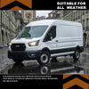 G-PLUS Out-Channel Window Vent Visor Deflectors Tape-On Side Rain Guards Compatible with Ford Transit 2014-2023 2PCS Smoky