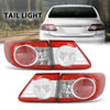 G-PLUS Tail Light Rear Brake Lamp Kit Halogen Compatible with Toyota Corolla Base/L/XRS/ (submodel: CE, LE, S) 2011-2013 8155112C10, 8156112C10 Red