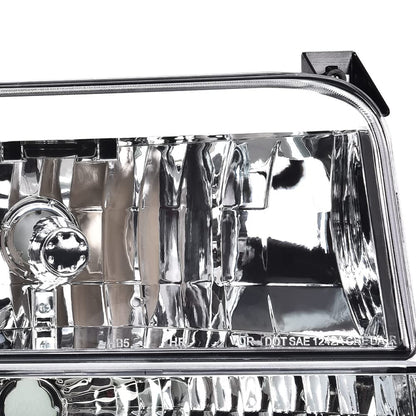 G-PLUS LED DRL Headlights, Fit 1992-1996 Ford Bronco F150 F250 F350 Bumper Headlamps, Smoky Lens Black Housing Clear Reflector,faros delanteros