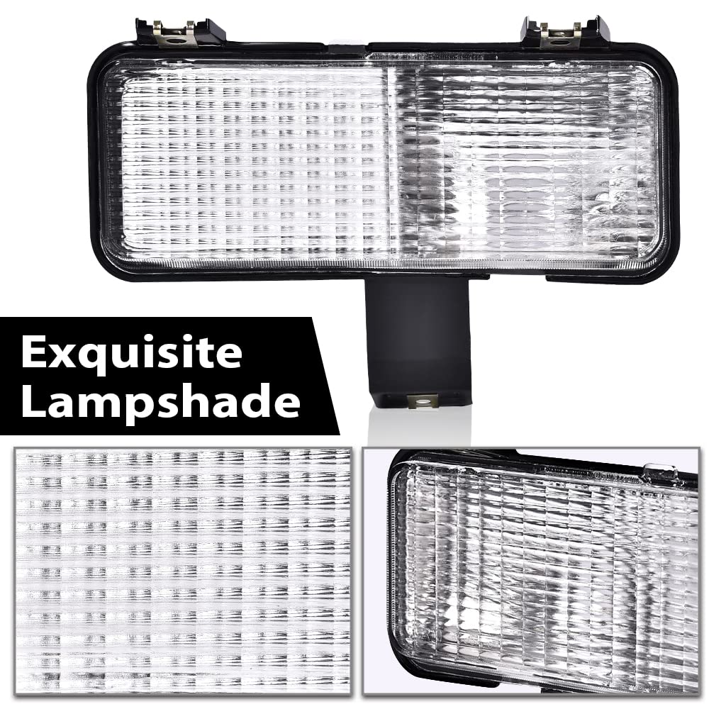 G-PLUS Front Turn Signal Light Assembly Compatible with 1981-1982 Chevy Suburban Fit Chevy Blazer PU Fit GMC Jimmy Suburban PU Driver Left Passenger Right Side Clear Lens Turning Signal Lights