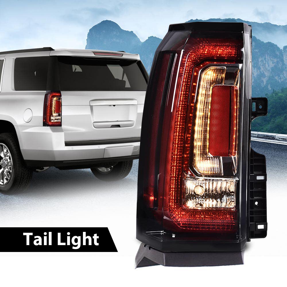 G-PLUS LED Bar Tail Light Compatible with GMC Yukon/Yukon XL 2015-2020, Left Driver Side, Red Luces Traseras Rear Brake Lamps Assembly