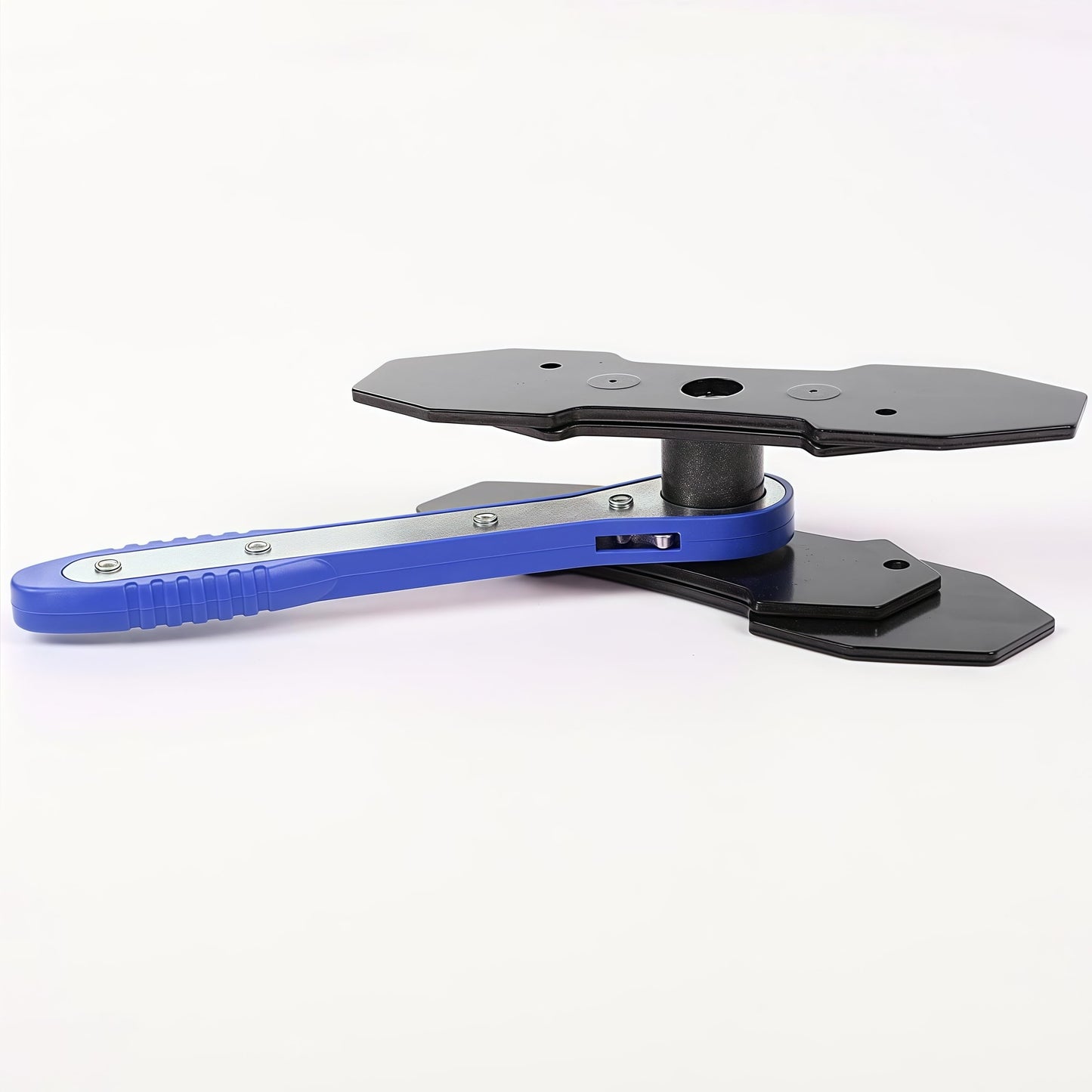 G-PLUS 360° Brake Caliper Press Tool with 2 Groups Steel Plates,4 in 1 Universal Disc Ratchet Brake Caliper Tool,Ratchet Piston Spreader Automotive Tools Car Brake Repair & Instalation Blue