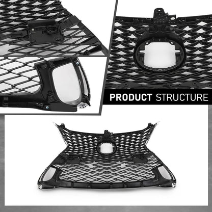 G-PLUS Grille Compatible with LX GS200t 2016-2017/GS350 2016-2020/GS450h 2016-2018 with F Sport Package with Park Assist Front 5310130890, LX1200192 Gray