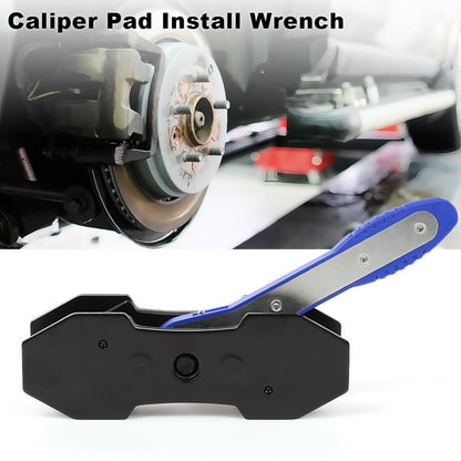 G-PLUS 360° Brake Caliper Press Tool with 2 Groups Steel Plates,4 in 1 Universal Disc Ratchet Brake Caliper Tool,Ratchet Piston Spreader Automotive Tools Car Brake Repair & Instalation Blue