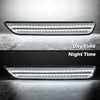 G-PLUS WHITE LED STRIP Front Fender Lamp Side Marker Light Lamp With Bulbs Compatible with Ford Mustang 2010-2014 AR3Z-15A201-A, AR3Z-15A201-B, AR3Z15A201A, AR3Z15A201B Clear Lens