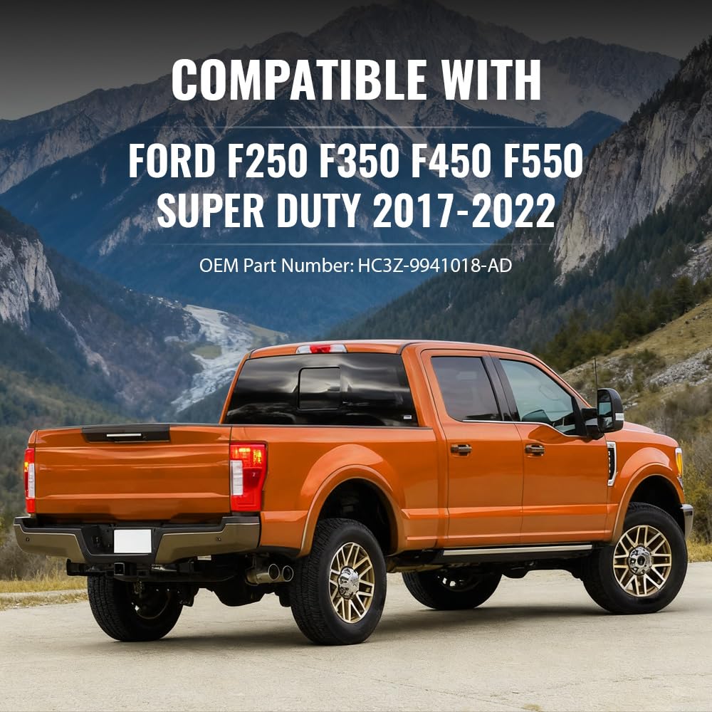 G-PLUS Tailgate Top Trim Cap Cover Molding Compatible with 2017-2022 Ford Super Duty F250 F350 F450 F550 HC3Z-9941018-AD