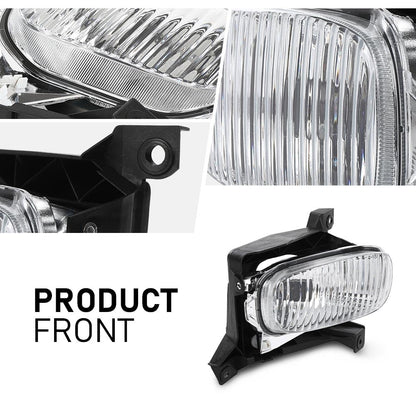 G-PLUS Fog Lights w/Bulbs Driver and Passenger Side Pair Clear Compatible with Toyota Tundra (submodel: Base, Limited, SR5) 2000-2006 812100C010 812200C010 TO2593102 TO2592102