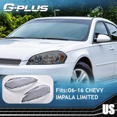 G-PLUS Headlight Lens Cover 2PCS for Chevy Impala Limited 2006-2016 Smoky Lens Close-up View