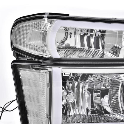 G-PLUS LED Headlights Compatible with Chevy Colorado/GMC Canyon 2004-2012,Fit Isuzu i-280 i-350 2006,Fit Isuzu i-290 i-370 2007-2008 Headlamps Clear Lens Chrome Housing Clear Reflector