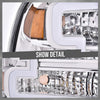 G-PLUS LED DRL Headlight Assembly Compatible with Ford F250 F350 F450 F550 Super Duty 05-07 /Fit Ford Excursion 05 HeadLamps LH & RH Clear lens Chrome Housing White Reflector FO2503217 ‎6C3Z13008CB