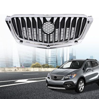 G-PLUS Front Grille Black with Chrome Molding Compatible with 2013 2014 2015 BUICK Encore 16 Encore AWD 95292990, 95384115, 25980527, GM1200690