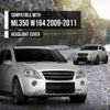 G-PLUS Headlight Lens Cover Compatible with Benz ML-Class W164 ML350 2009-2011 Left & Right Front Headlamp Lens Cover Clear