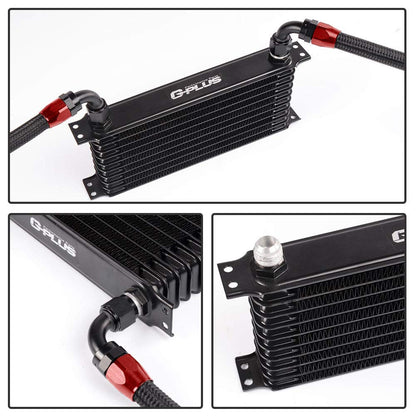G-PLUS 10 ROW AN10 Aluminum Oil Cooler Kit Fit For Bmw 3 Series F30 F35/N20 316 320