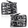 G-PLUS LED DRL Headlights, Compatible with Chevy Silverado 1500 2007-2013/Fit Chevy Silverado 2500 3500 & HD 2007-2014 Bumper Headlamps, Clear Lens Chrome Housing Clear Reflector,faros delanteros