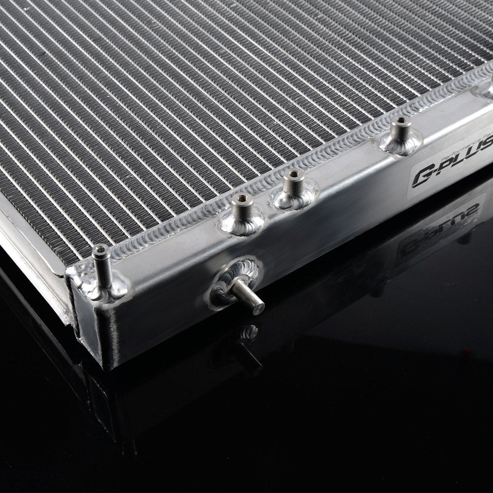 Aluminum Racing Cooling Radiator Stop Leak Compatible for Subaru Impreza GDA/GDB WRX STI Vers 7~9 2002 2003 2004 2005 2006 2007 Silver