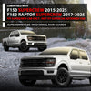 G-PLUS in-Channel Window Visors 4Pcs Compatible with Ford F150 Supercrew 2015-2025 & F150 Raptor SuperCrew 2017-2025 Rain Guards Side Wind Deflector with Tape Glossy Black