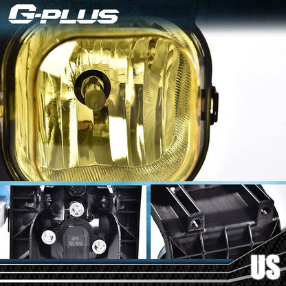 G-PLUS Bumper Driving Fog Lights Lamp Compatible with 2005-2007 Ford F250 F350 F450 F550 Super Duty / 2005 Ford Excursion Driver & Passenger Side Fog Lamp Accessories