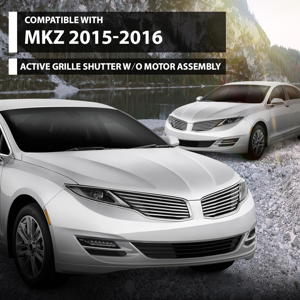 G-PLUS Active Grille Shutter, Compatible with Lincoln MKZ 2015-2016, FP5Z8475A, FP5Z-8475-A, 601605, FO1206132