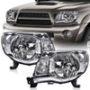 G-PLUS Headlights Assembly, Compatible with Toyota Tacoma 2005 2006 2007 2008 2009 2010 2011,Bumper Headlamps,Clear lens Chrome Housing Amber Reflector,Left Driver & Right Passenger faros delanteros