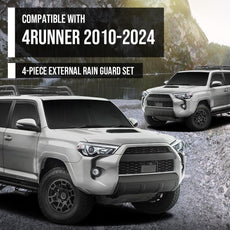 G-PLUS Window Vent Visor for Toyota 4Runner 2010-2024 Smoky Rain Guards Front View