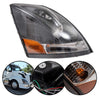 G-PLUS Headlights, Compatible with 2004-2018 Volvo VNL/VNM Right Bumper Headlamps, Clear Lens Chrome Housing Amber Reflector