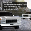 G-PLUS Door Sill Plates w/Screws Pair Compatible with Ford F100 F250 F350 Pickup Truck 1973 1974 1975 1976 1977 1978 1979, Fit Ford F150 Pickup Truck 1975 1976 1977 1978 1979 Silver