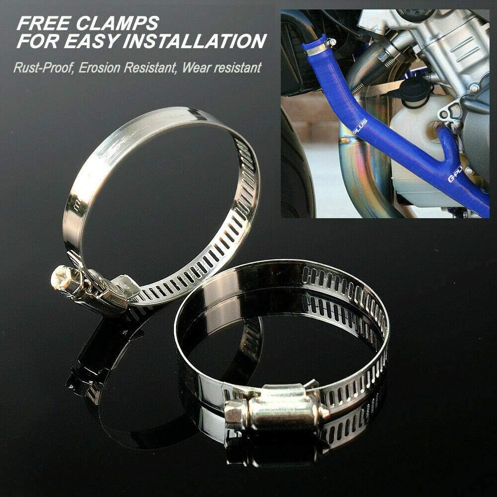 G-PLUS Silicone Radiator Coolant Tube Kit Clamps, Compatible With SUBARU IMPREZA GC8 GF8 STI EJ20 WRX 1996-2000 Red