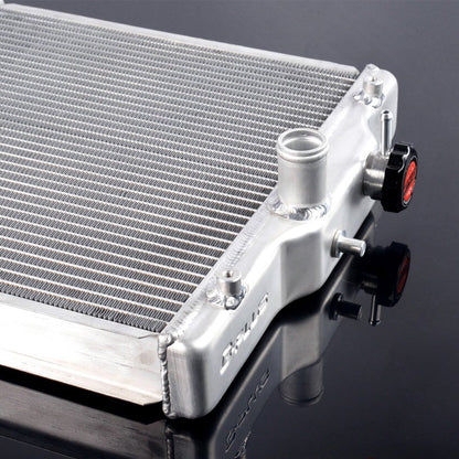 3 Row Replacement For Honda Civic EK EG B16A B18C DOHC 1992-2000 Aluminum Racing Cooling Radiator Stop Leak With 12" Red Radiator Cooling Fan