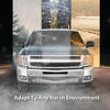 G-PLUS LED DRL Tube Projector Headlights W/o Bulbs Fit Chevy Silverado 1500 2007-2013/Fit Silverado 2500 HD 3500 HD 2007-2014 Clear Lens Chrome Housing Amber Reflector Bumper Headlamps