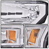 G-PLUS Headlights Bumper Lamp + Fog Lights Compatible with Ford F150 2015-2017(White Cover White Frame Orange Reflector Headlights + Fog Lamps)