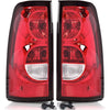 G-PLUS Tail Lights w/Wiring Harness Compatible with Chevy Silverado 3500 2004-2006 Rear Tail Lamps Left Driver & Right Passenger Luces Traseras Rear Brake Lamps Assembly Faros Traseros