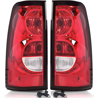G-PLUS Tail Lights w/Wiring Harness Compatible with Chevy Silverado 3500 2004-2006 Rear Tail Lamps Left Driver & Right Passenger Luces Traseras Rear Brake Lamps Assembly Faros Traseros