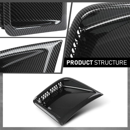 G-PLUS Pair Front Bumper Side Air Vents Corner Cover Compatible with Subaru WRX STi 2008-2014 Carbon Fiber Plastic 2PCS