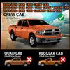 G-PLUS Out-Channel Window Vent Visor Deflectors Rain Guards Fit Dodge Ram 1500 Crew Cab 2009-2018 Fit Ram 2500 & 3500 Crew & Mega Cab 2010-2025 4 PCS Smoky