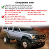 G-PLUS Fender Flares, Compatible with Jeep Cherokee XJ 1984-2001 4-Door Sport Utility Models [Not Fit Models with Side Skirts(Ground Kits),Body Modification], Textured Pocket Rivet Wheel Cover 6pcs