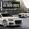 G-PLUS Front Bumper Fog Light Cover Left+Right Side Compatible with Audi A5 S5 2020 2021 2022 2023 8W6807681T3Q7 Chrome Black
