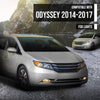 G-PLUS Clear Fog Light Lamps Pair+Black Fog Light Bezel Cover+Switch Compatible with Honda Odyssey 2014 2015 2016 2017 HO2592137, HO2593137