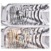 G-PLUS Headlights Assembly Compatible with Ford F250 F350 F450 F550 Super Duty 1999-2004, Fit Ford Excursion 2000-2004 Left & Right Headlamps Assembly, Clear Lens Chrome Housing Clear Reflector