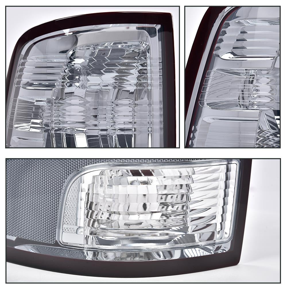 G-PLUS Tail Lights Assembly w/o Bulbs Compatible with Dodge Ram 1500 2009-2018, Fit Dodge Ram 2500 3500 2010-2018, Left & Right Rear Brake Lamps, Smoky Lens, CH2819124