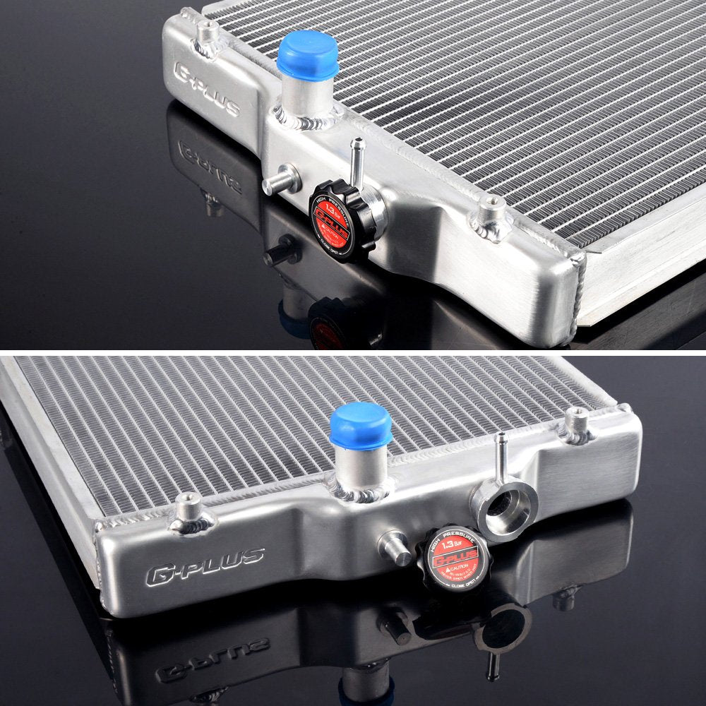 3 Row 52MM Full Aluminum Radiator Racing Radiator Stop Leak Compatible for Honda Civic EK EG B18C B16A DOHC in/Out 32MM 1992-2000