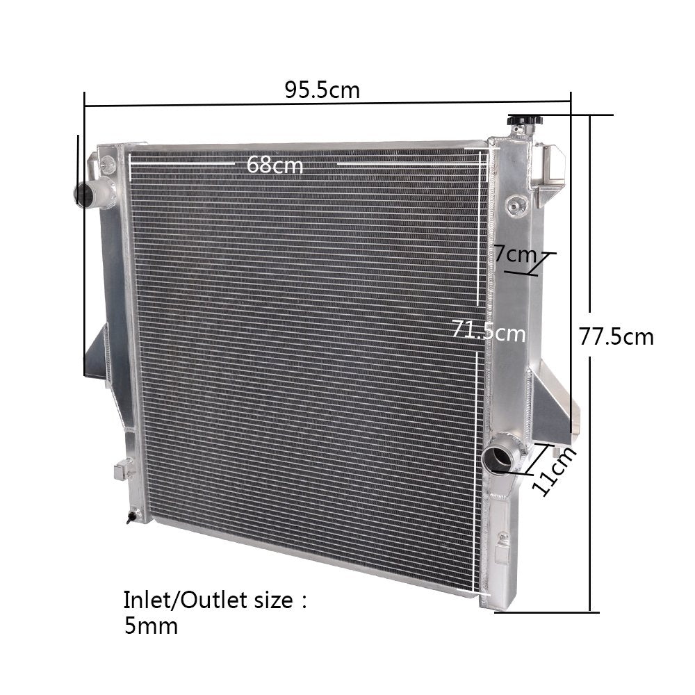 Racing Aluminum Radiator Sop Leak Replacement For Dodge Ram 2500 3500 5.9L 6.7L CUMMINS 2003-2011 Silver