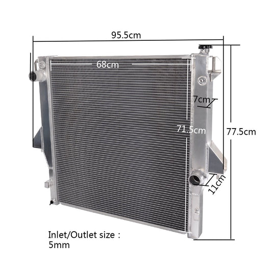 Racing Aluminum Radiator Sop Leak Replacement For Dodge Ram 2500 3500 5.9L 6.7L CUMMINS 2003-2011 Silver