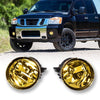 G-PLUS Bumper Fog Lights Compatible with 2004-2015 Nissan Titan/Fit 2005-2007 Nissan Armada Driving Fog Lamps w/Bulbs Left and Right Side neblineros para autos delantero faros antiniebla Yellow