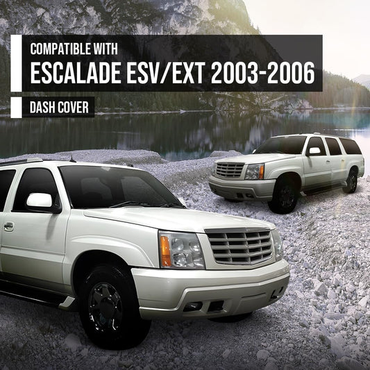 G-PLUS TPE Dash Cover Compatible with Cadillac Escalade ESV EXT 2003-2006 Brown