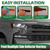 G-PLUS Front Headlight Side Reflector Smoke Compatible with 2019-2021 Silverado 1500