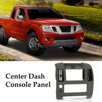 G-PLUS Center Dash Console Instrument Panel Cluster Lid Bezel Grey ABS Compatible with Nissan Frontier 2005-2020 Replacement for 68259ZP16D