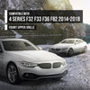 G-PLUS Front Upper Grille Compatible with BMW 4 Series F32 F33 F36 F82 2014 2015 2016 2017 2018 Glossy Black