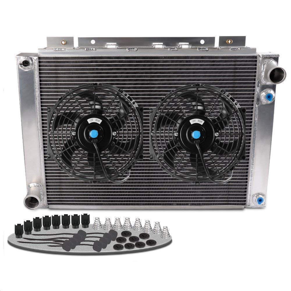 Performance All Aluminum Radiator Compatible For Ford Thunderbird 1964 1965 1966 + 10" Radiator Cooling Fan